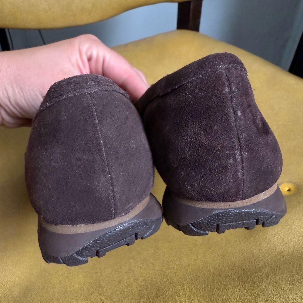 Skechers women’s sneakers Dark Brown Suede Loafers with Stud Details size 9,5 - Picture 5 of 14